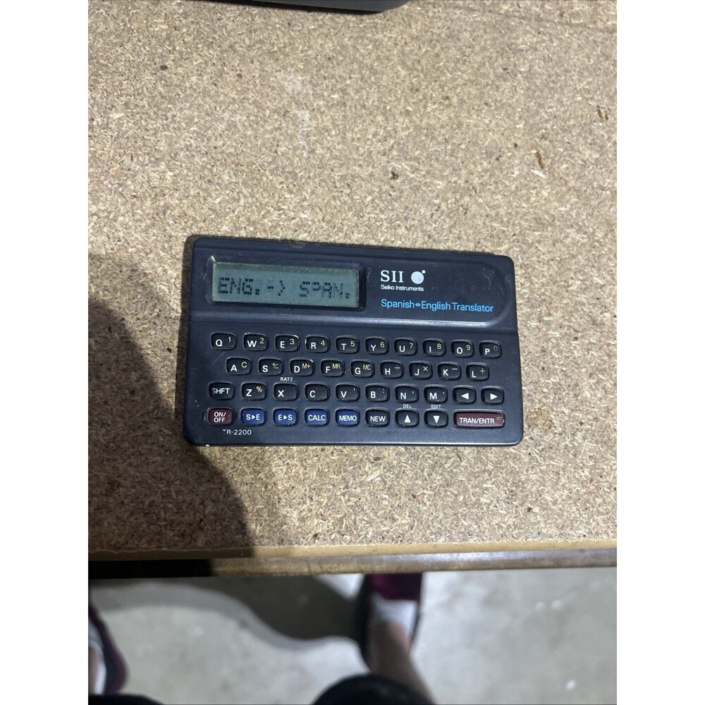 Vintage SEIKO Instruments SII TR-2200 Spanish - English Translator 1983